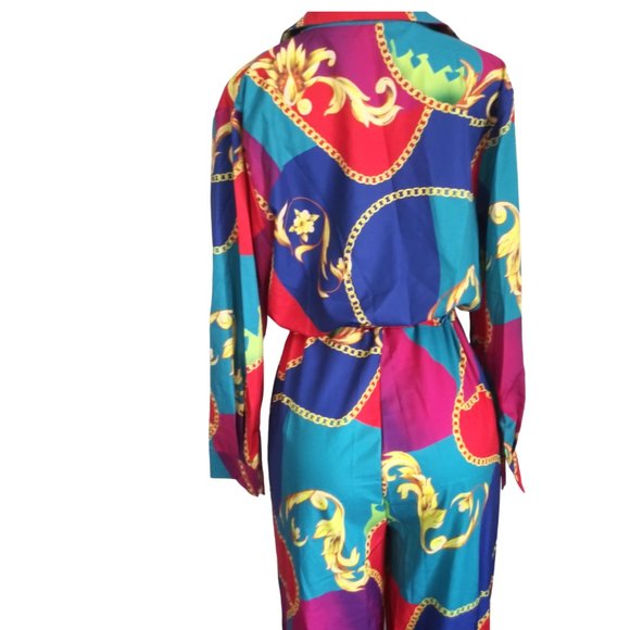 Colorful Wide-Leg Pants Jumpsuit***NEVER WORN*** - Picture 10 of 12